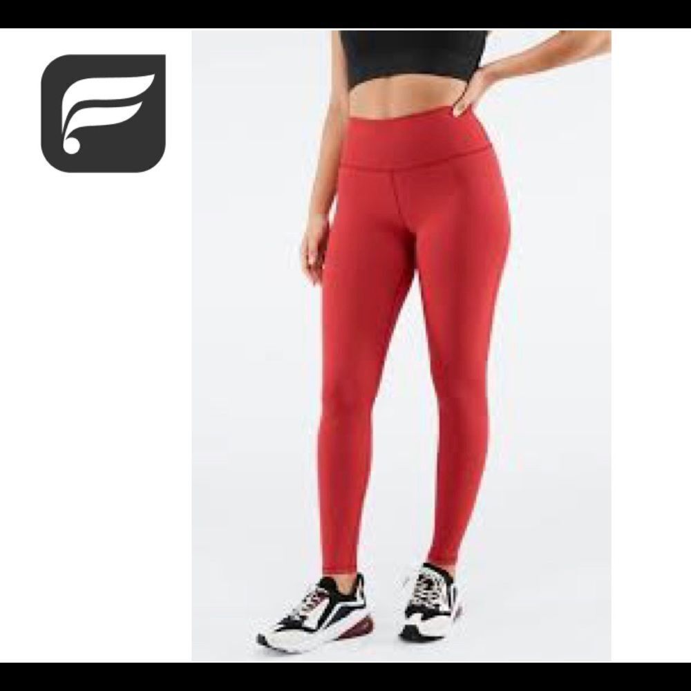 Fabletics red powerhold leggings size small